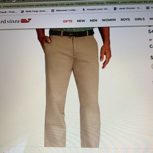Men’s Vinyard Vines Club Pant 30X34 stone.  Like new